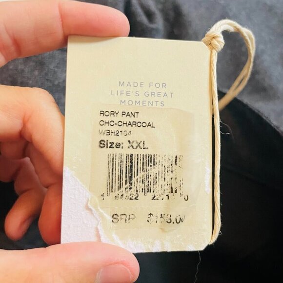 NWT Faherty Rory Pant Trouser Tweed Grey Charcoal Tailored Straight Wide Leg XXL - Picture 11 of 14